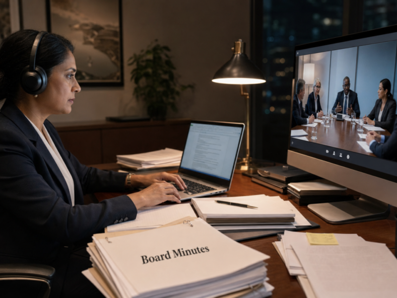 Director Duty Concerns - Keep Decisions and Minutes Documented